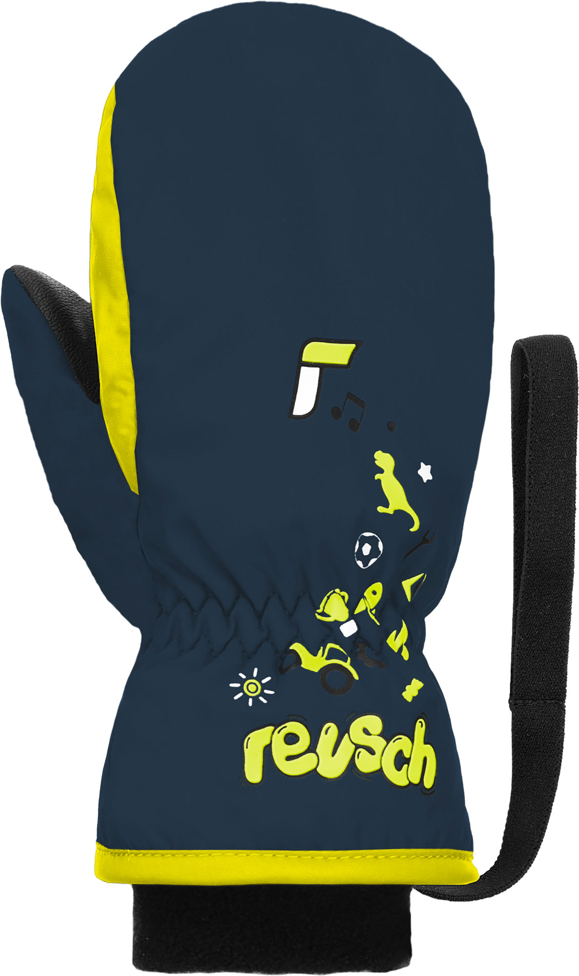 

Варежки Горнолыжные Reusch Kids Mitten Dress Blue/Safety Yellow (Inch (Дюйм):Iii), Синий, Kids Mitten
