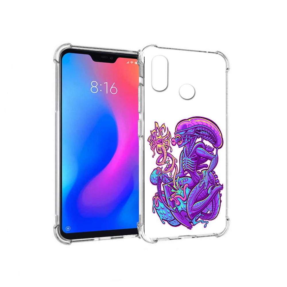 

Чехол MyPads Tocco для Xiaomi Redmi 6 Pro чужой фиолетовый цвет (PT113887.306.693), Прозрачный, Tocco