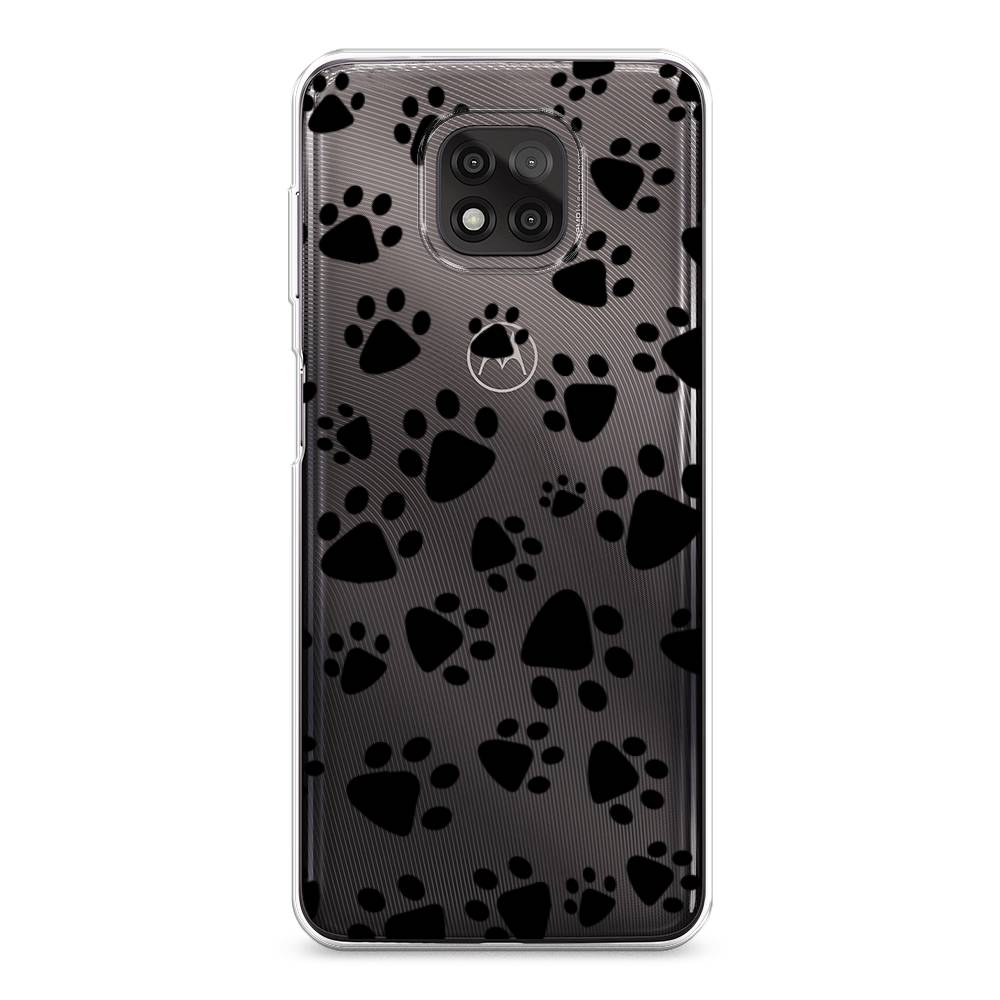 

Чехол Awog на Motorola Moto G Power 2021 "Лапки черные", Разноцветный, 242750-2