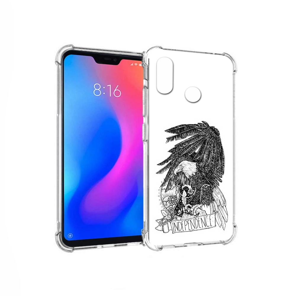 

Чехол MyPads Tocco для Xiaomi Redmi 6 Pro черно белый сокол (PT113887.306.688), Прозрачный, Tocco