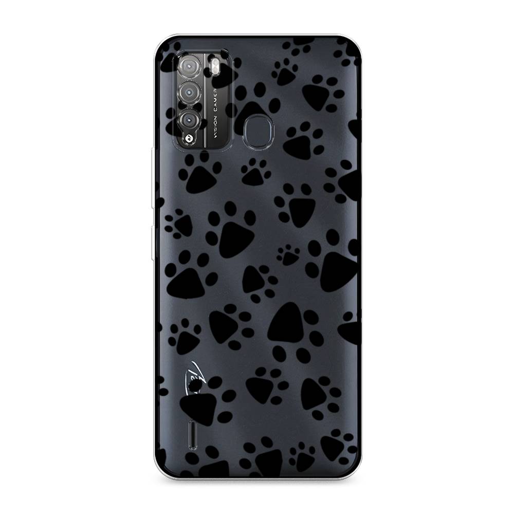 

Чехол Awog на Itel Vision 1 Pro "Лапки черные", Разноцветный, 3200350-2