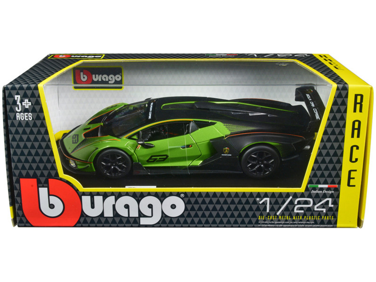 Машинка Bburago металлическая коллекционная 1:24 - Lamborghini Essenza SCV12 18-28017 bburago 1 18 lamborghini sian fkp 37 simulation alloy supercar model collection cars gifts toys for adults