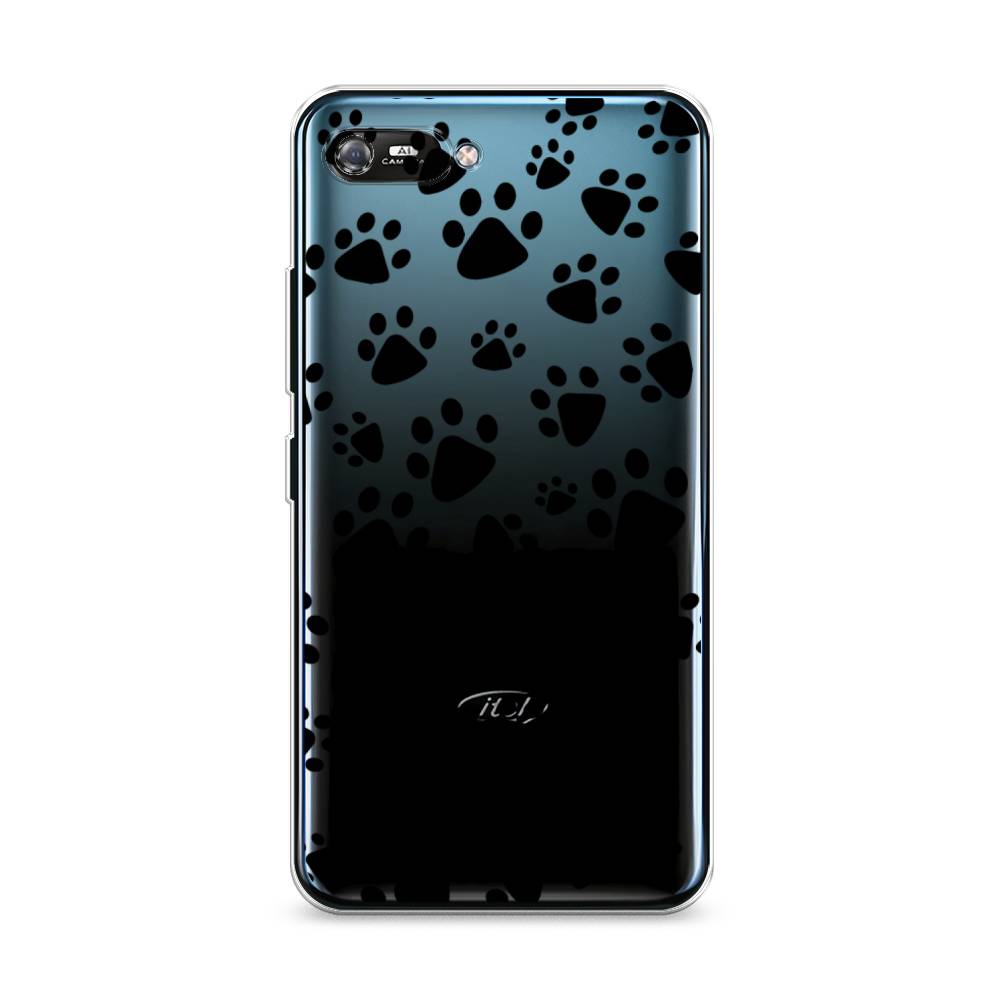

Чехол Awog на Itel A25/A35 "Лапки черные", Разноцветный, 3200250-2