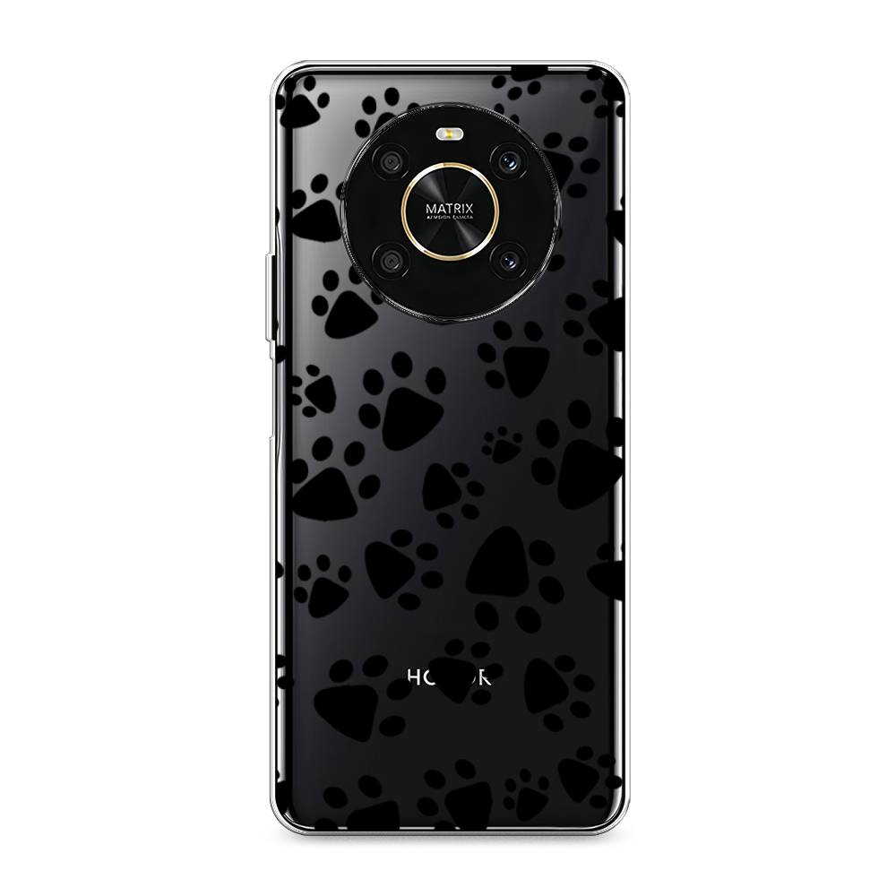 фото Силиконовый чехол "лапки черные" на honor x9 awog