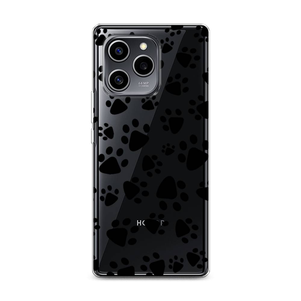 

Чехол Awog на Honor 60 SE "Лапки черные", Разноцветный, 6108050-2