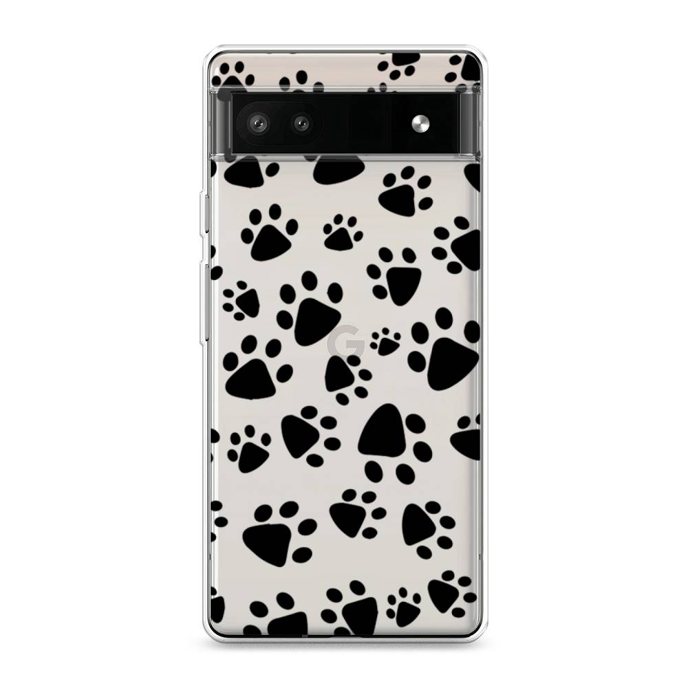 

Чехол Awog на Google Pixel 6A "Лапки черные", Разноцветный, 271150-2