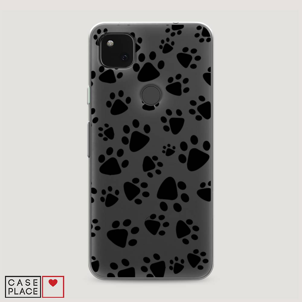 

Чехол Awog на Google Pixel 4A "Лапки черные", Разноцветный, 270650-2