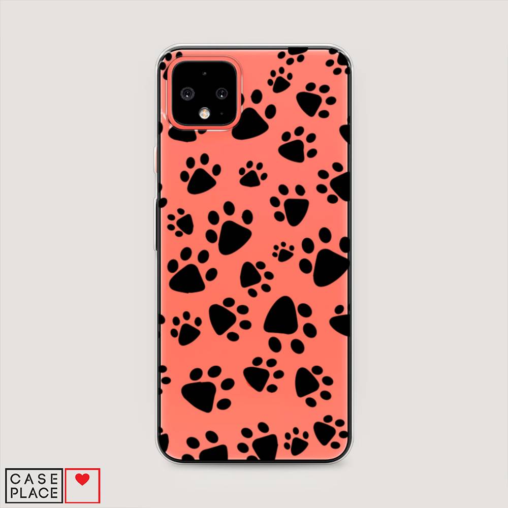 

Чехол Awog на Google Pixel 4 XL "Лапки черные", Разноцветный, 270550-2