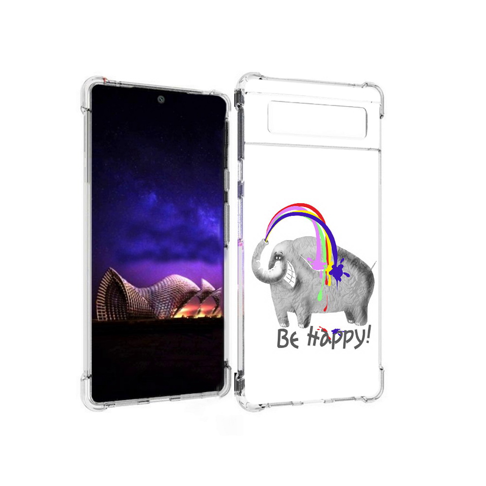 

Чехол MyPads Tocco для Google Pixel 6 счастливый слон, Прозрачный, Tocco