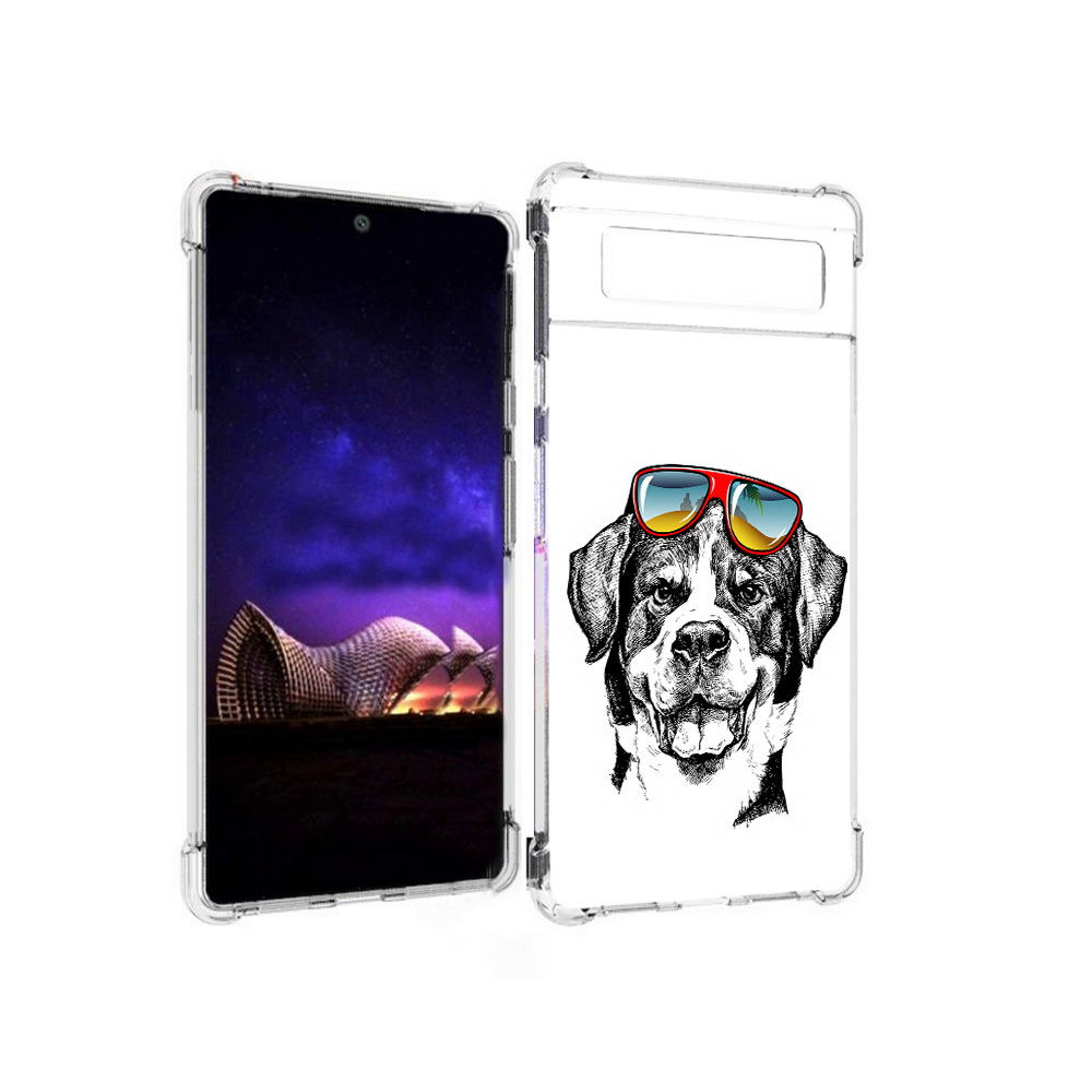 

Чехол MyPads Tocco для Google Pixel 6 счастливая собака, Прозрачный, Tocco