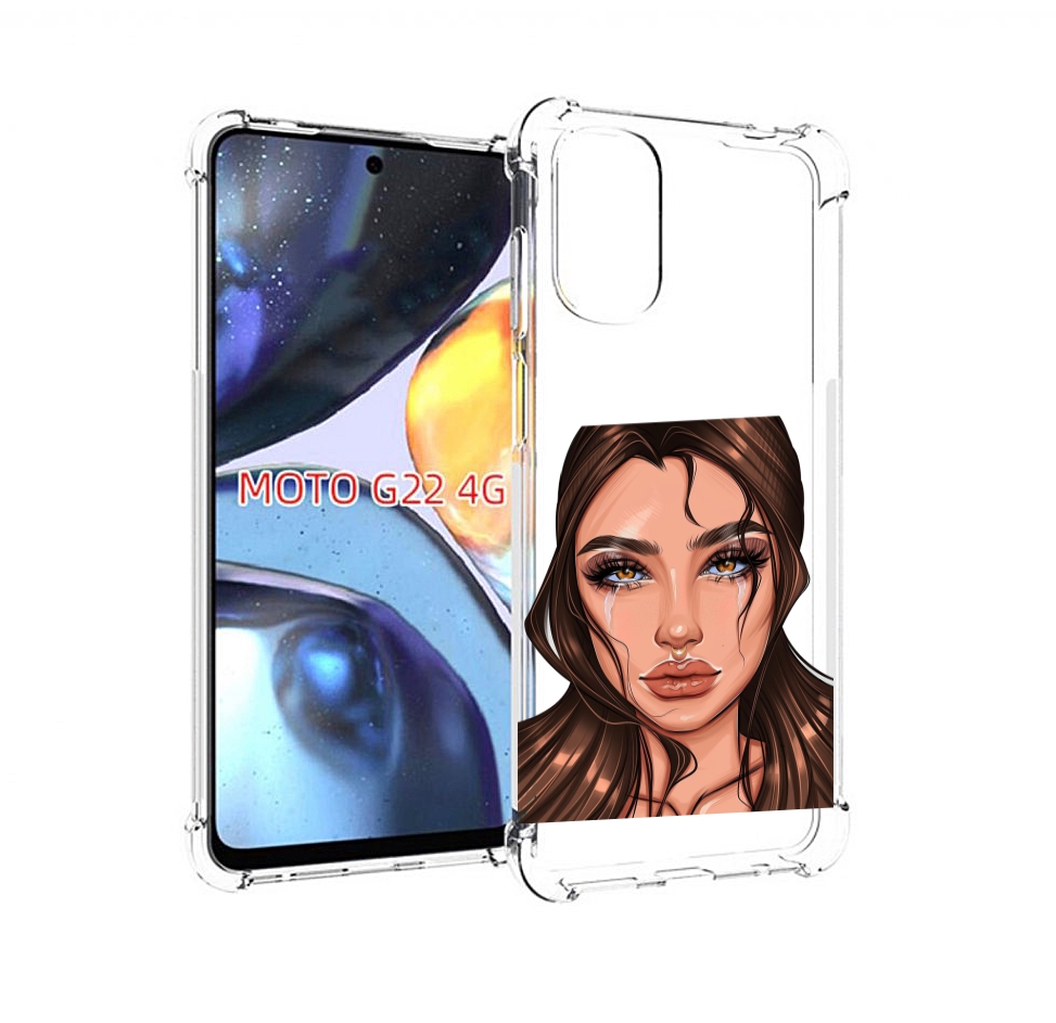 

Чехол MyPads плачущая-девушка женский для Motorola Moto G22 4G, Прозрачный, Tocco
