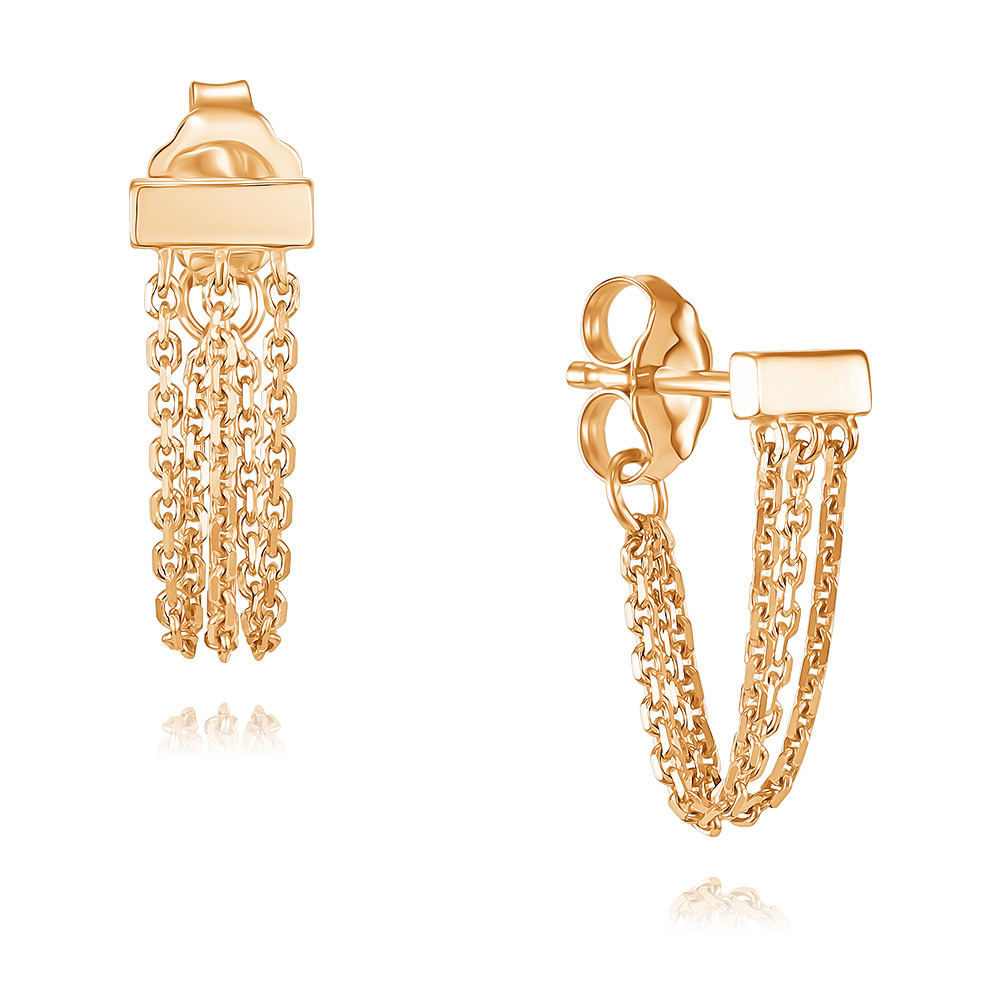 

Серьги джекеты из красного золота ADAMAS 21040647/01-А50-01, 21040647/01-А50-01