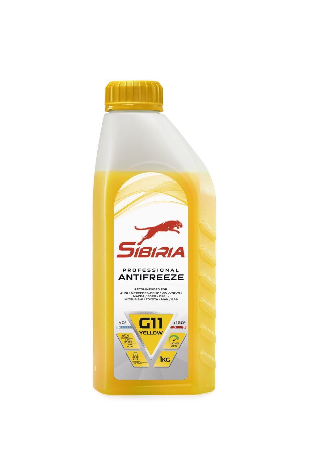 Антифриз SIBIRIA ANTIFREEZE G11 (-40) желтый 1 кг