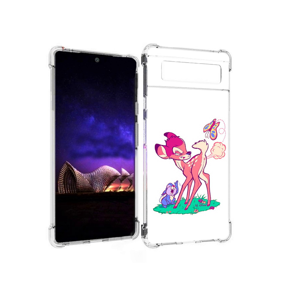 

Чехол MyPads Tocco для Google Pixel 6 смешной олененок, Прозрачный, Tocco