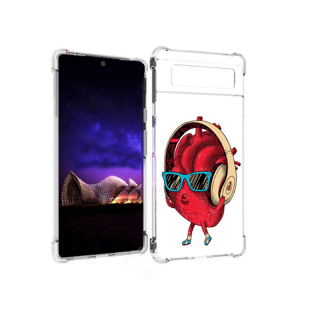 

Чехол MyPads Tocco для Google Pixel 6 слушай сердце, Прозрачный, Tocco