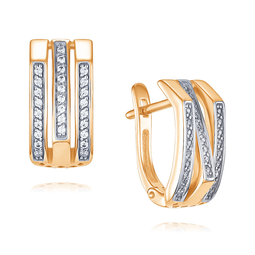 

Серьги из красного золота ADAMAS 24040593/01-А50Д-72, фианит, 24040593/01-А50Д-72