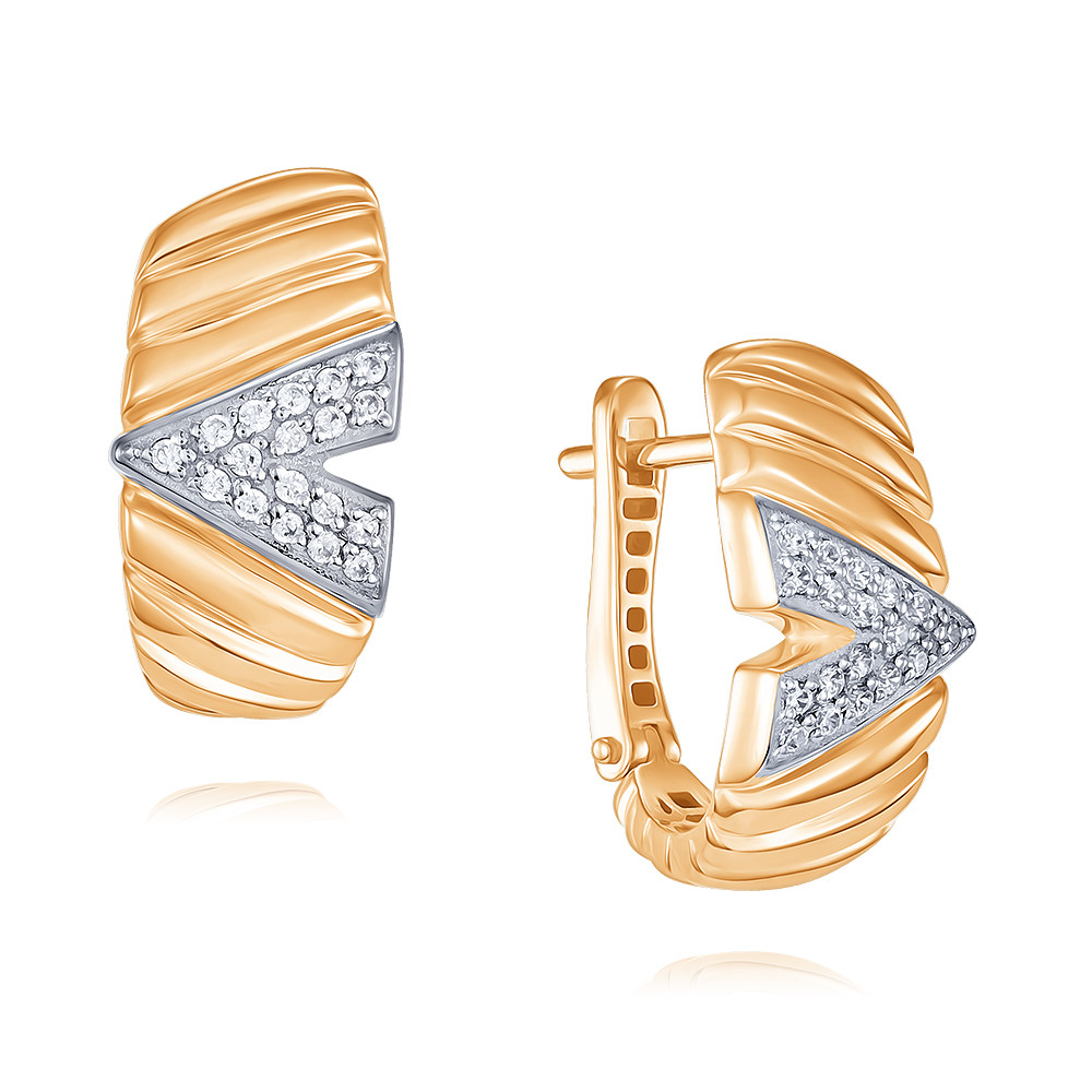 

Серьги из красного золота ADAMAS 24040592/01-А50Д-72, фианит, 24040592/01-А50Д-72