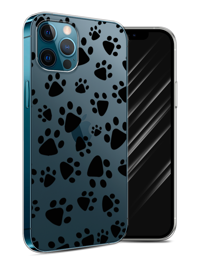 

Чехол Awog на Apple iPhone 12 / Айфон 12 "Лапки черные", Разноцветный, 12550-2