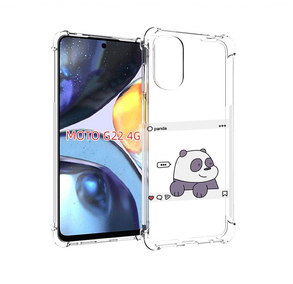 

Чехол MyPads пандочка-фотка для Motorola Moto G22 4G, Прозрачный, Tocco