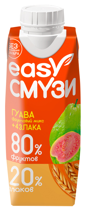 

Смузи Easy Смузи гуава фруктовый микс и 4 злака 250 мл