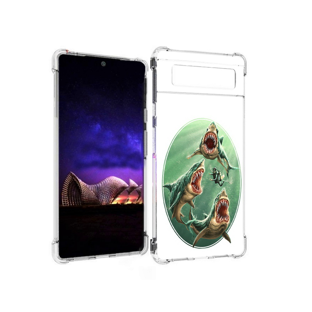 

Чехол MyPads Tocco для Google Pixel 6 синяя бездна, Прозрачный, Tocco