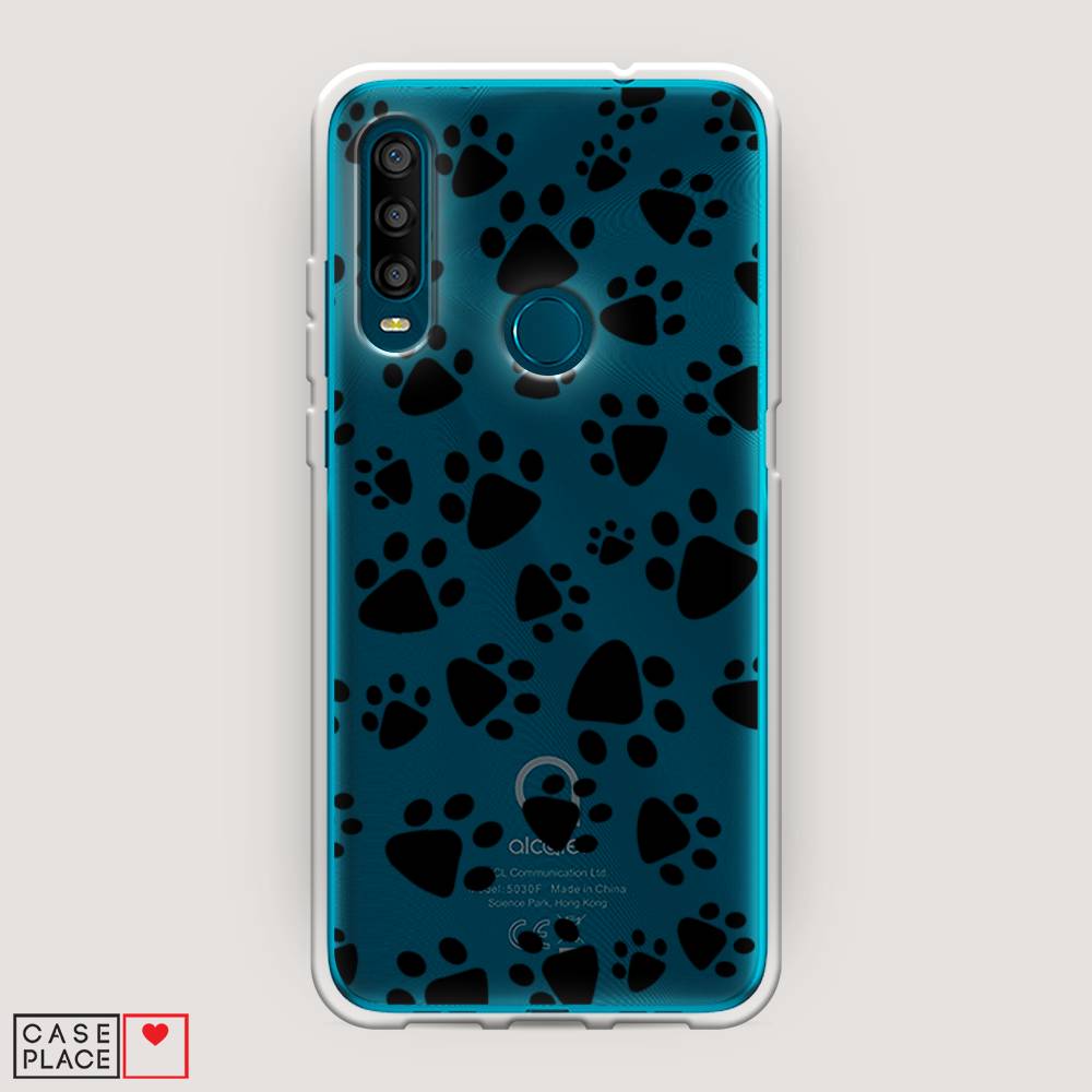 

Чехол Awog на Alcatel 1SE (2020) / Алкатель 1SE (2020) "Лапки черные", Разноцветный, 171250-2