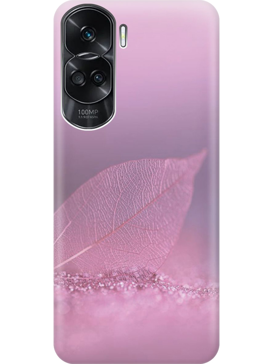 

Силиконовый чехол на Honor 90 Lite с принтом "Листок в розовых блестках", Прозрачный;розовый;фиолетовый, 772622622