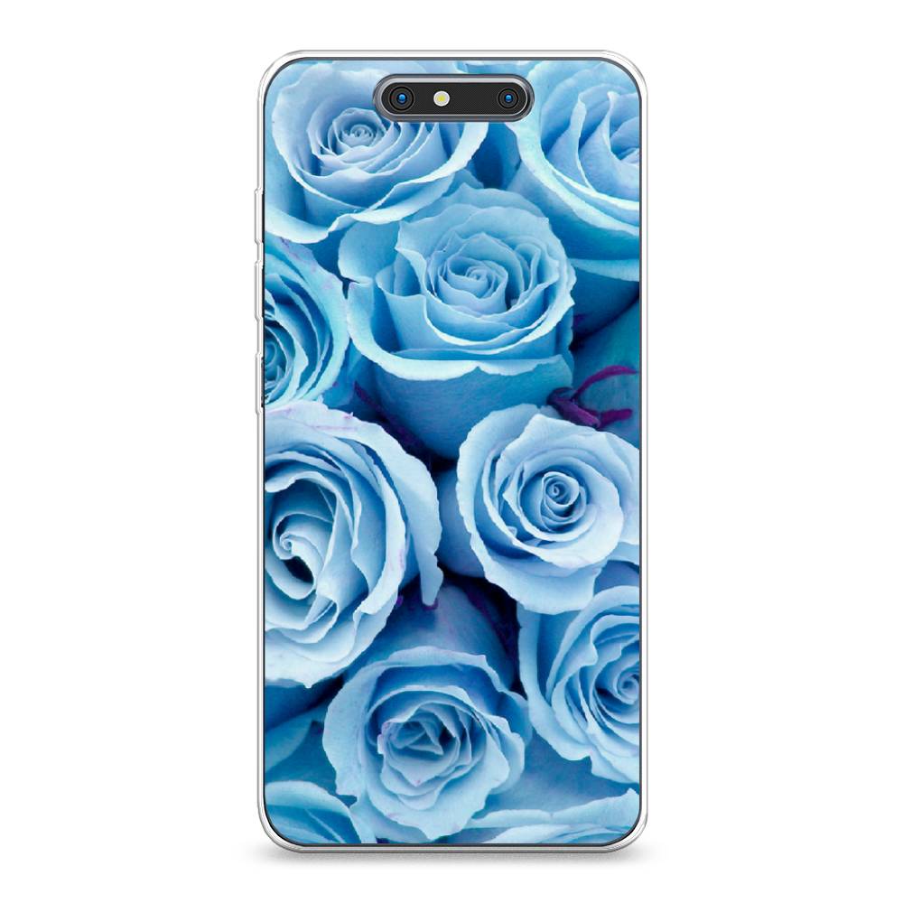 

Чехол Awog на ZTE Blade V8 / ЗТЕ Блэйд V8 "Лазурные розы", Разноцветный, 131250-8
