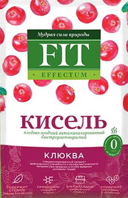 фото Кисель fit parad effectum клюква быстрорастворимый витаминизированный 30 г