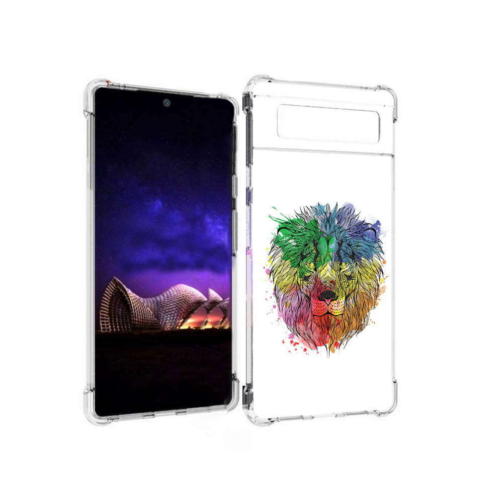 

Чехол MyPads Tocco для Google Pixel 6 разноцветный гордый лев, Прозрачный, Tocco