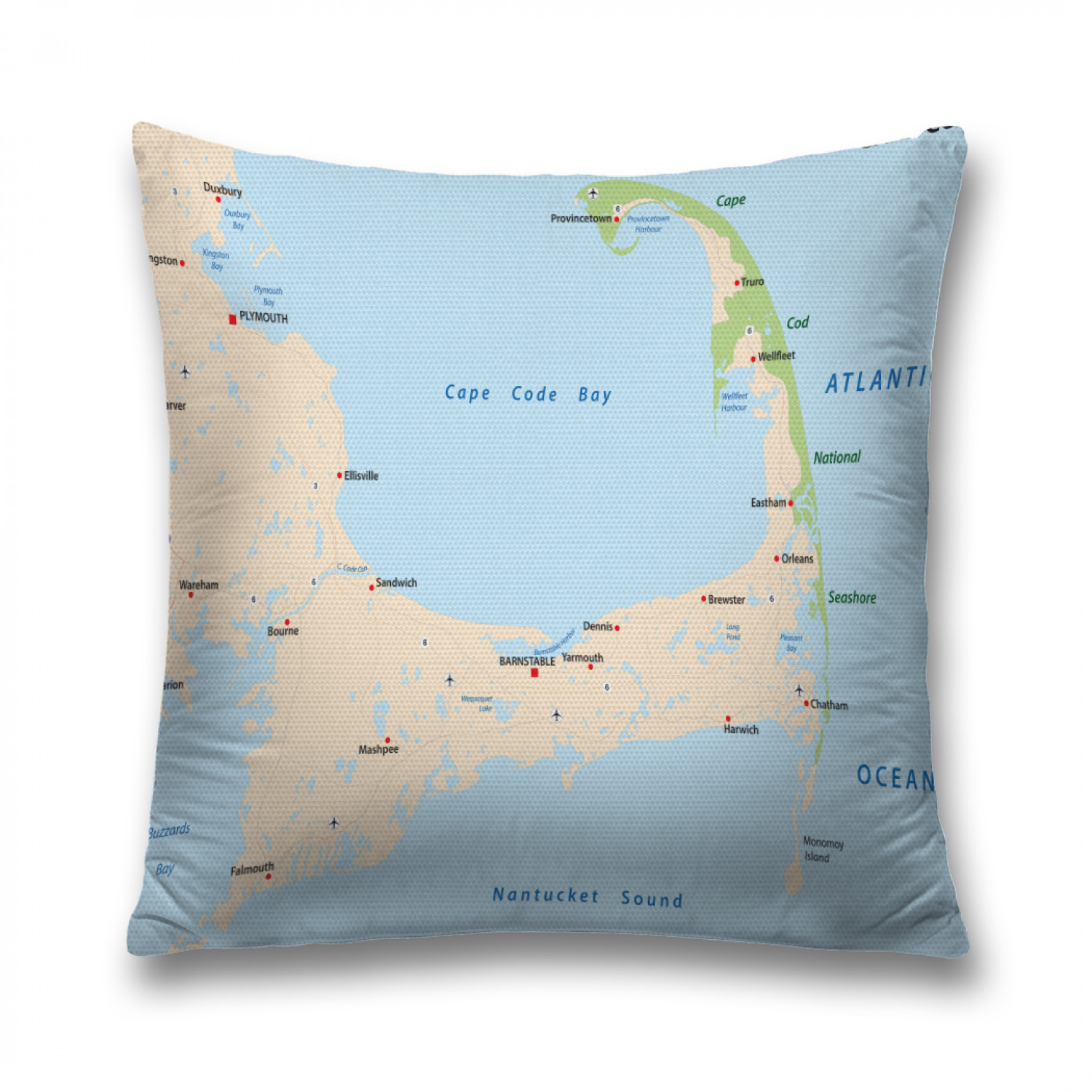 

Наволочка декоративная JoyArty "Часть Америки на карте" на молнии, 45x45 см, Часть Америки на карте