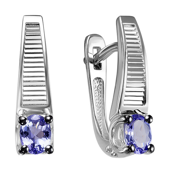 

Серьги из белого золота с танзанитом Империал S0907-208, S0907-208