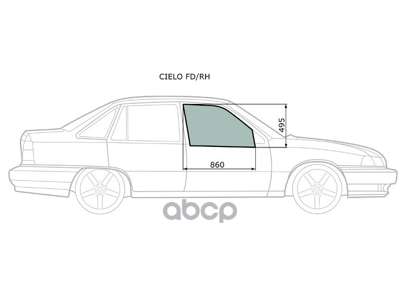 Стекло Переднее Правое Опускное Daewoo Nexia 95-16 Xyg Арт. Cielo Fd/Rh