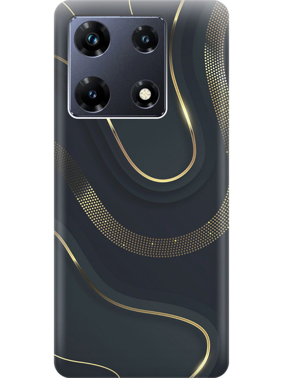 

Силиконовый чехол на Infinix Note 30 Pro с принтом "Золотистые акценты", Прозрачный;золотистый;серый, 773942831