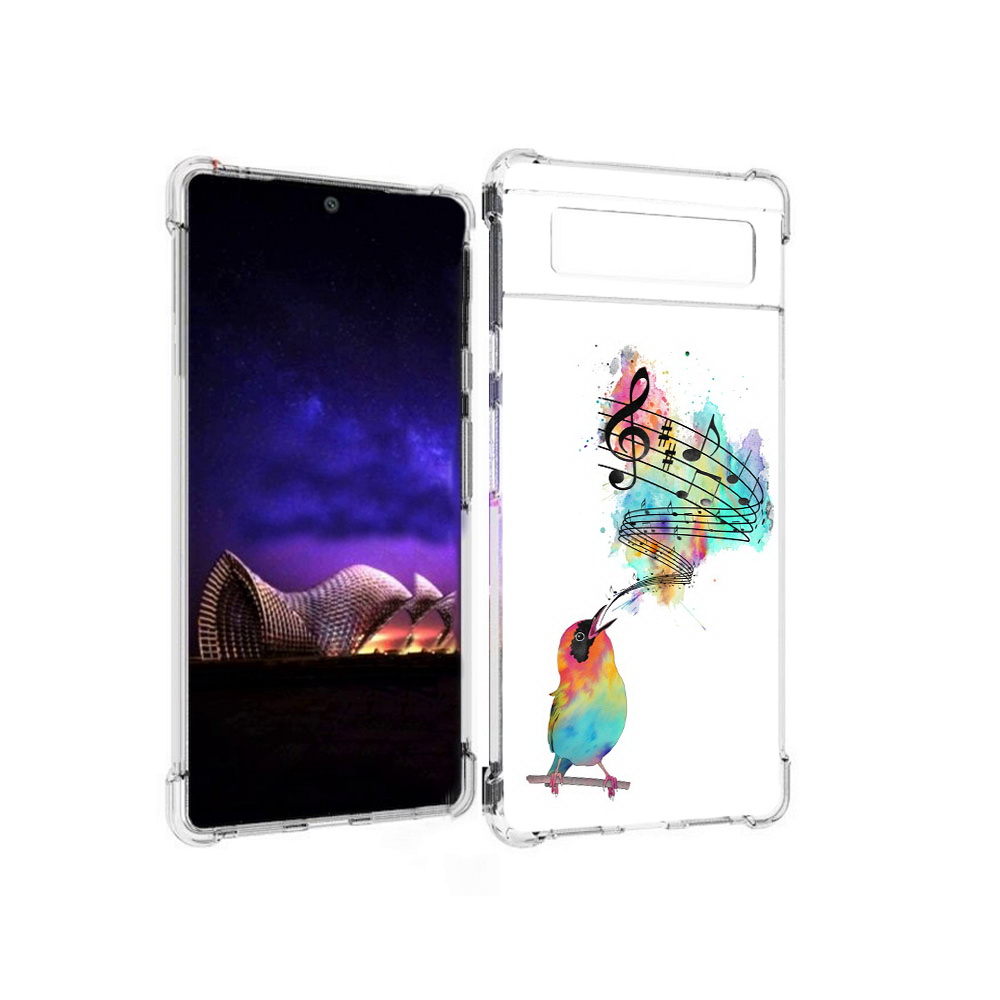 

Чехол MyPads Tocco для Google Pixel 6 певчая птичка, Прозрачный, Tocco