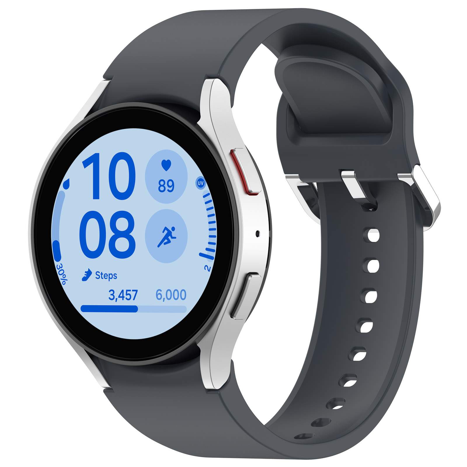 

Силиконовый ремешок для Samsung Galaxy Watch 7/FE/6 Classic, с серебристой застежкой, Серый, Силиконовый ремешок для Samsung Galaxy Watch 7 / FE / 6 Classic, с серебристой застежкой