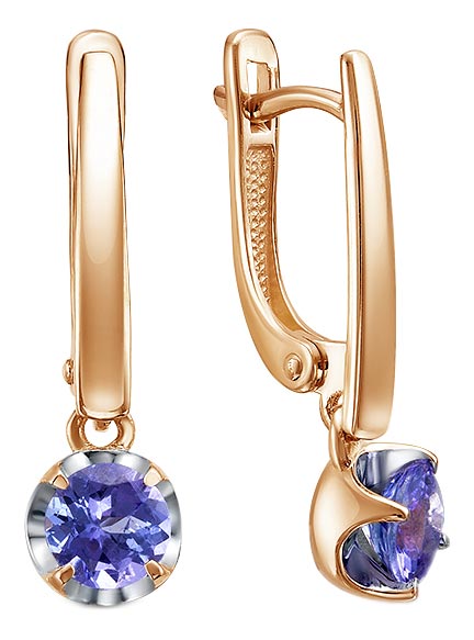 

Серьги из красного золота с танзанитом Империал S1170-108, S1170-108