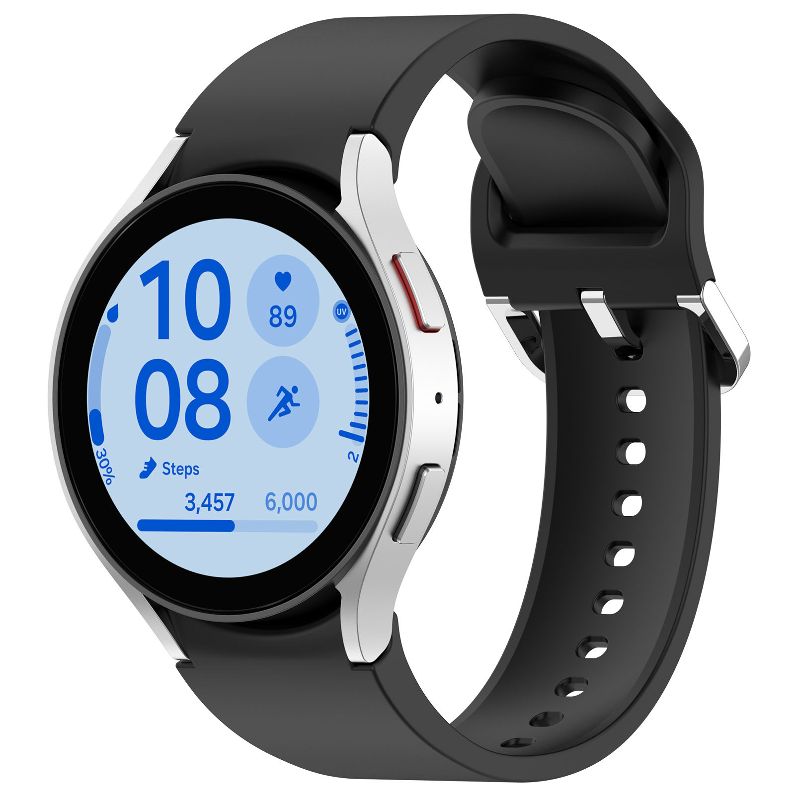 

Силиконовый ремешок для Samsung Galaxy Watch 7/FE/6 Classic, с серебристой застежкой, Силиконовый ремешок для Samsung Galaxy Watch 7 / FE / 6 Classic, с серебристой застежкой