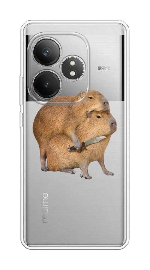 

Чехол Case Place на Realme GT 6T "Капибара с ножом", Бежевый, 2517550-1