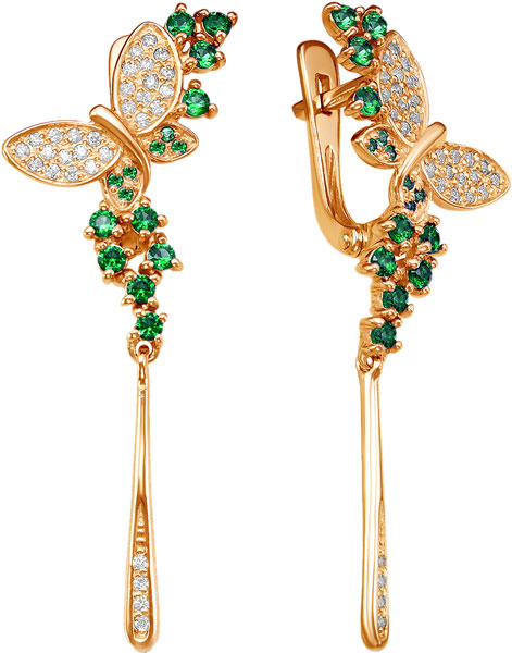 

Серьги из серебра с кварцем/фианитом Серебро России S0722Z133-75173, S0722Z133-75173
