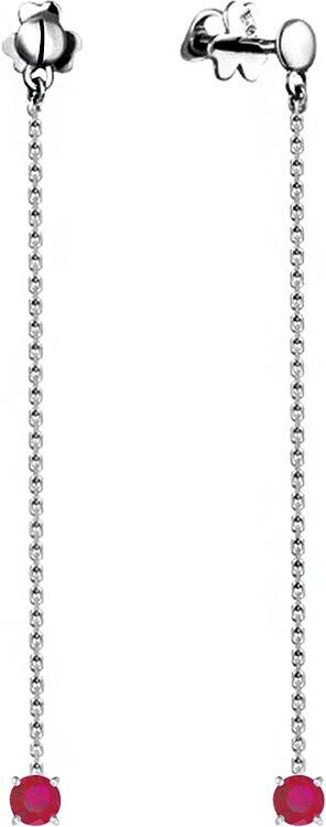 

Серьги из серебра с рубином СБ Золото SG-26/03709/1R2, SG-26/03709/1R2