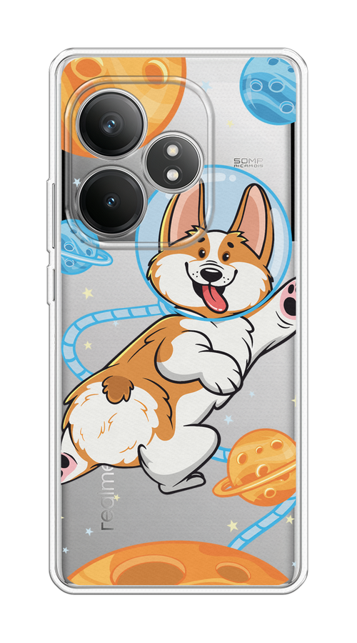 

Чехол Case Place на Realme GT 6T "Корги-космонавт", Голубой;бежевый;белый, 2517550-1