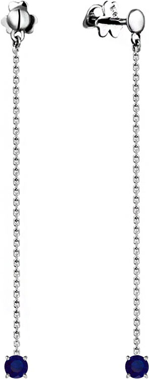 

Серьги из серебра с сапфиром СБ Золото SG-26/03709/1S2, SG-26/03709/1S2
