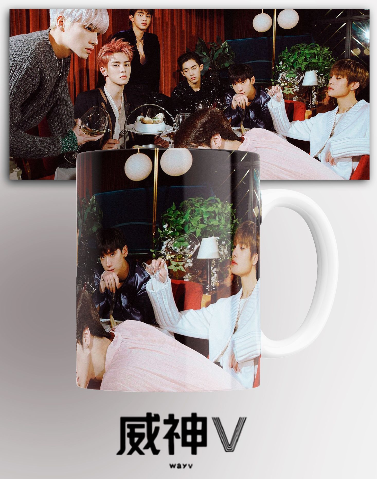 

Кружка Вэй Ви WayV K-POP 330 мл, Кружка Вэй Ви К-ПОП WayV K-POP 330 мл