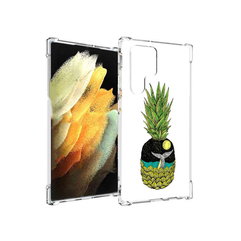 Чехол MyPads Tocco для Samsung Galaxy S22 Ultra ананас с китом (PT172602.555.220)