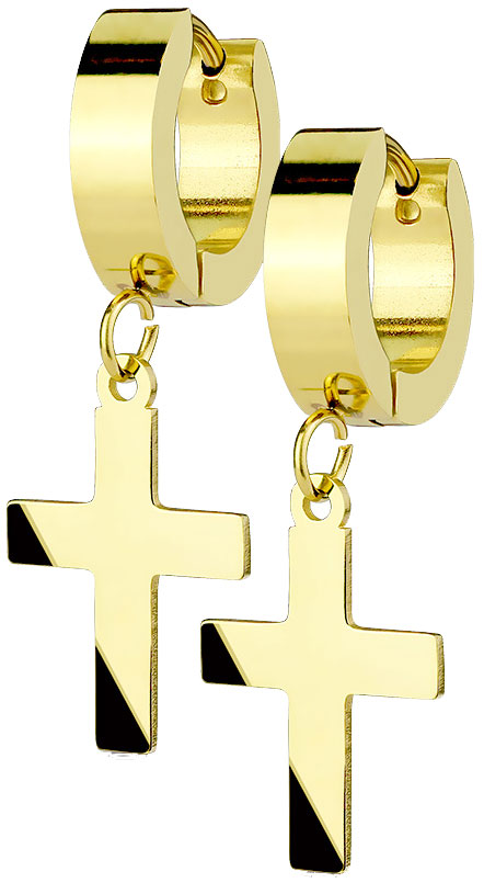 

Серьги подвески из стали Spikes SE2079-GD, SE2079-GD
