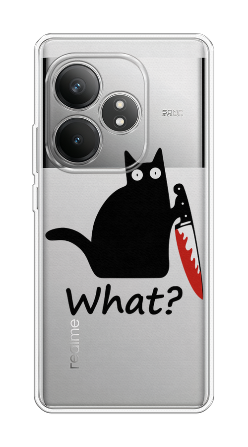 

Чехол Case Place на Realme GT 6T "Котик с ножом", Черный;красный, 2517550-1