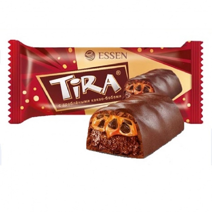 

Конфеты шоколадные Essen Tira Mini с дроблеными какао-бобами +-4 кг