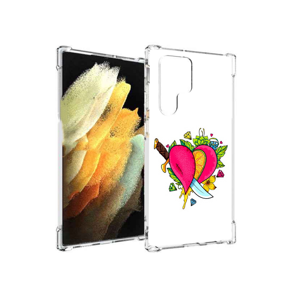 Чехол MyPads Tocco для Samsung Galaxy S22 Ultra Фруктовое сердце (PT172602.555.188)