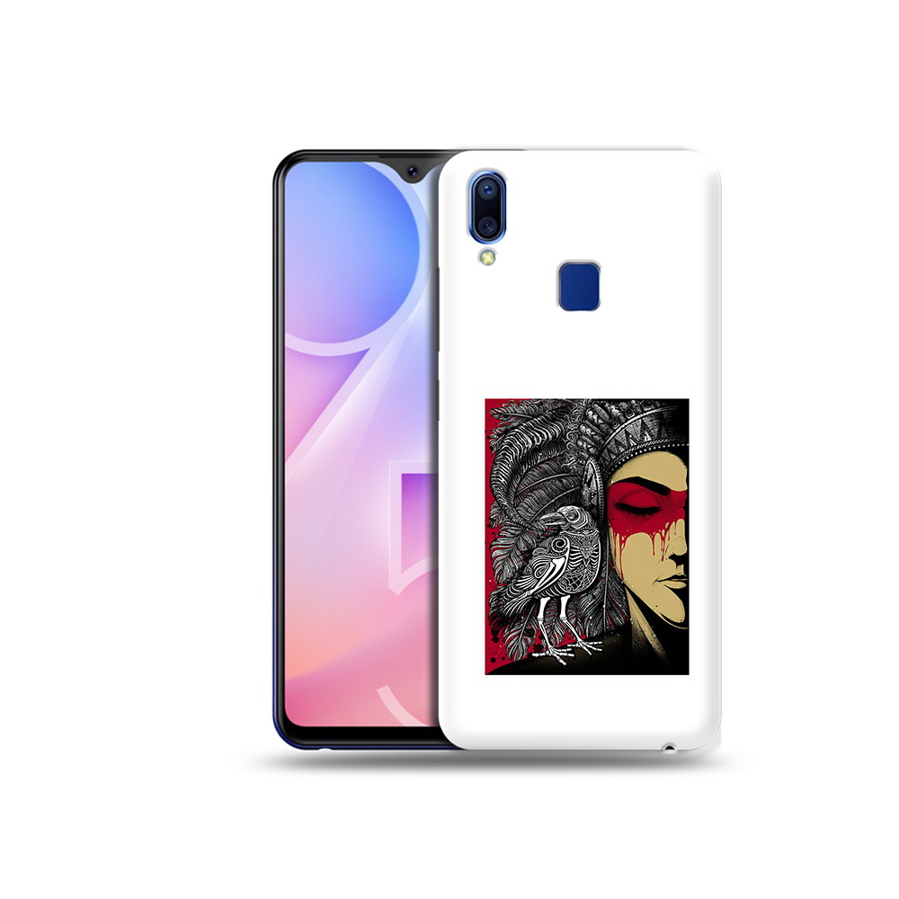 

Чехол MyPads Tocco для Vivo Y95 девушка с вороном в абстракции (PT122996.436.311), Прозрачный, Tocco